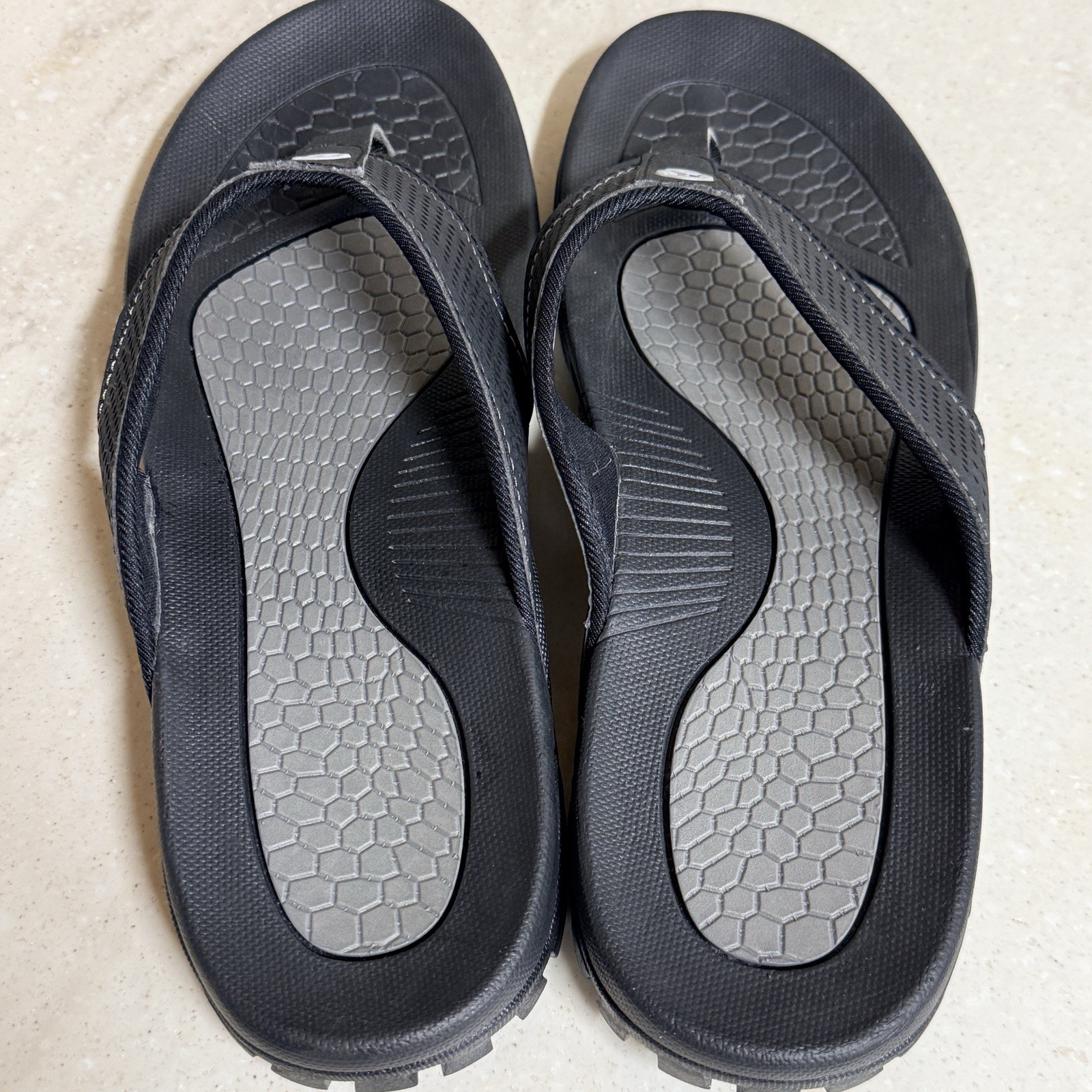 Kaiback Outdoor Sandals Men’s 11 Beach & Sport Flip Flop with Tough Tread Black