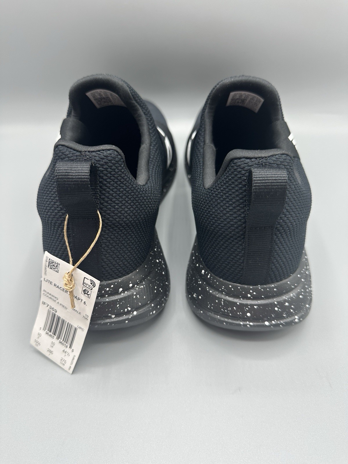 Adidas Lite Racer Adapt 6.0 Sneakers Men’s Size 10.5 Speckle Bottom Black IF7359