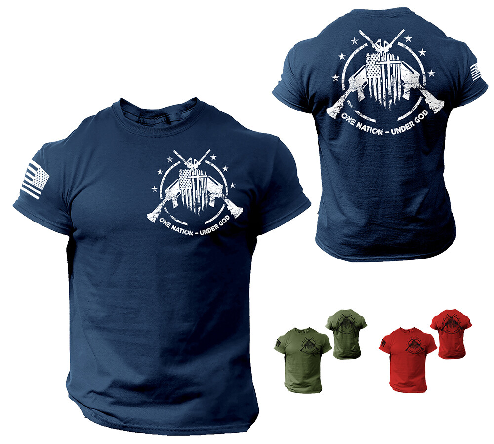 American Patriotic USA American Pride T-Shirt Military Veteran 2nd Amendment