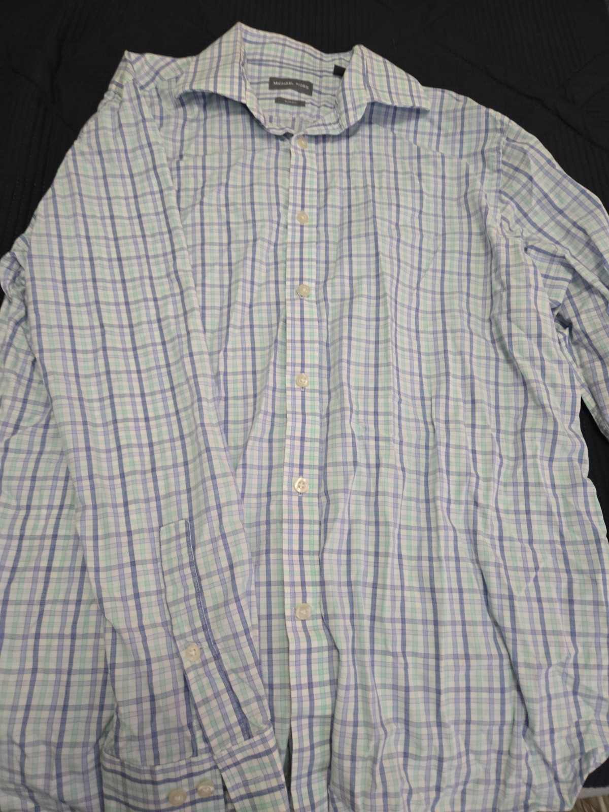 Michael Kors long Sleeve Button up Slim Fit Size L #301