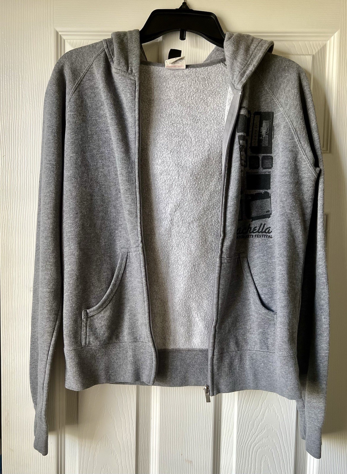 Vintage 2006 Coachella Gray Amplifiers Graphic Full Zip Hoodie Size M