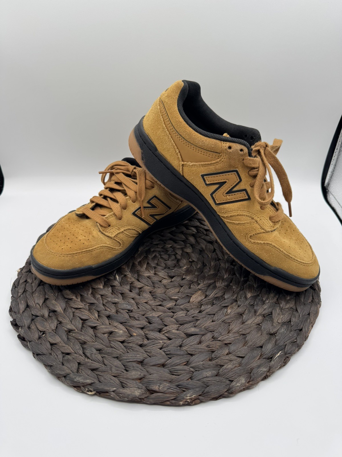 New Balance 480 Mens US Size 8 Suede Beige Brown Womens US 9.5