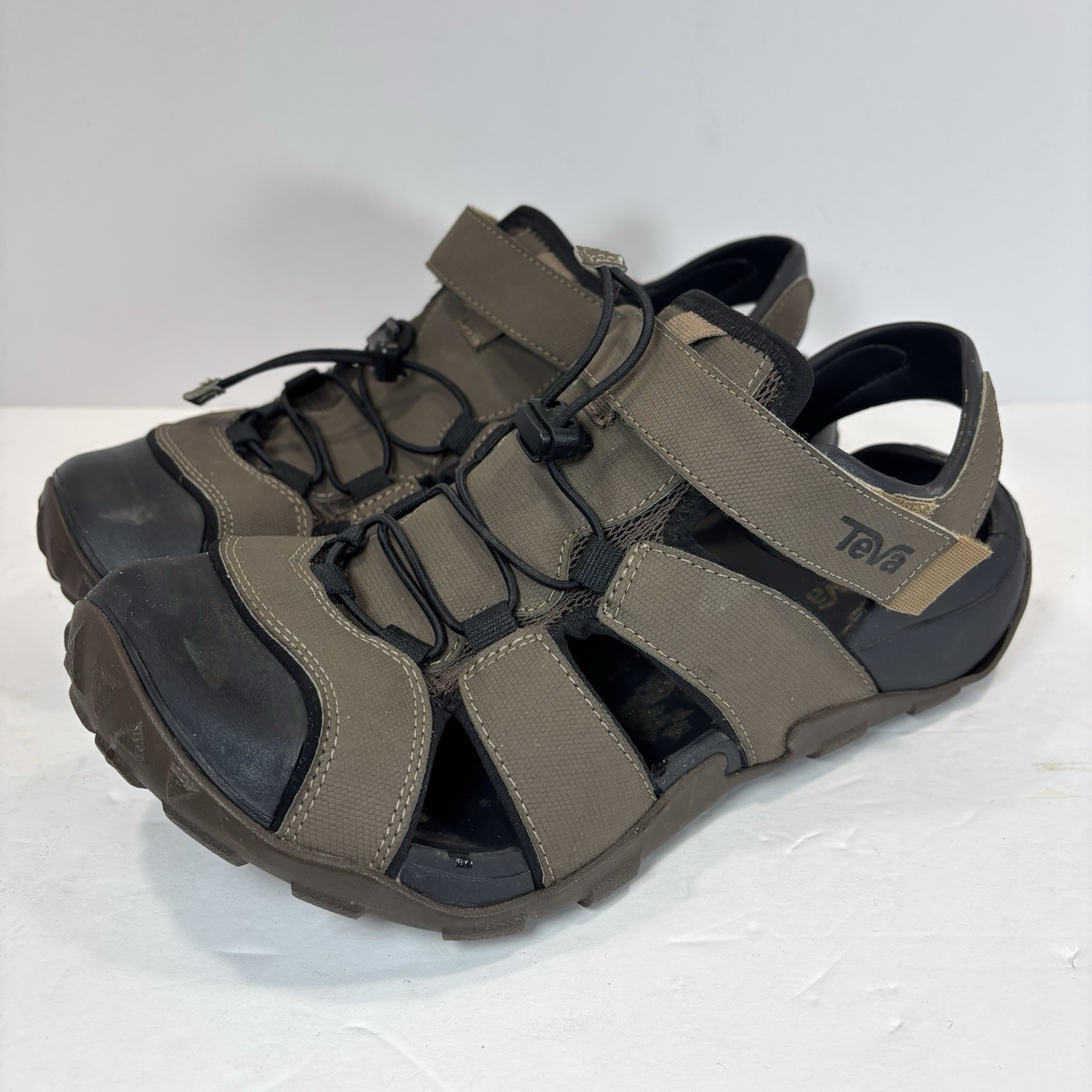 Teva Sandals Mens Sz 11 Flintwood Sport Outdoors Closed Toe 1118941 Green Black