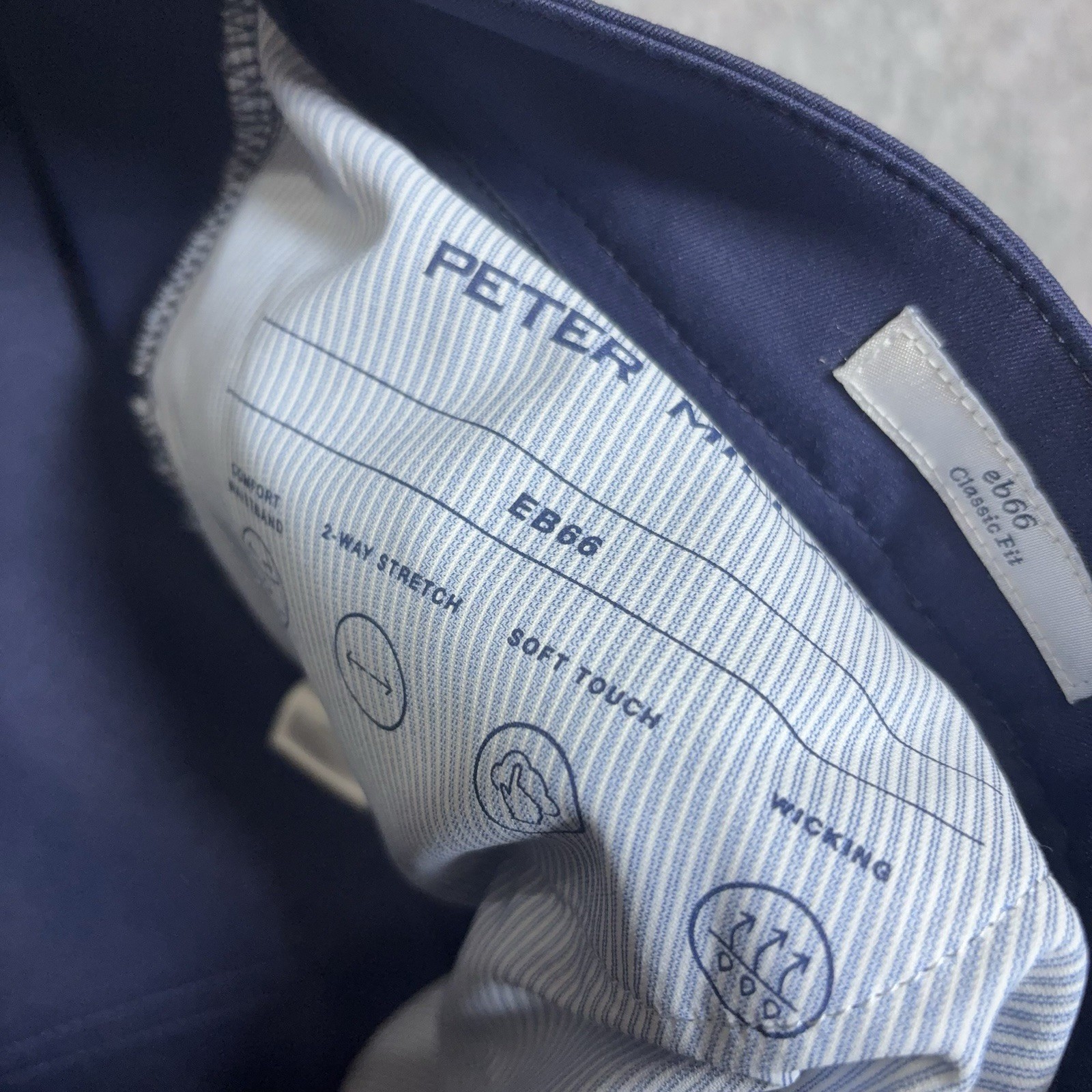 Peter Millar eb66 Pants Mens 40×30 Blue 2-Way Stretch Performance -SIZE NOTE
