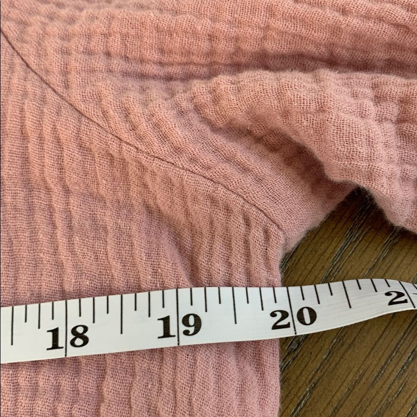 In February Pink Button-Front Gauze Tunic Dress