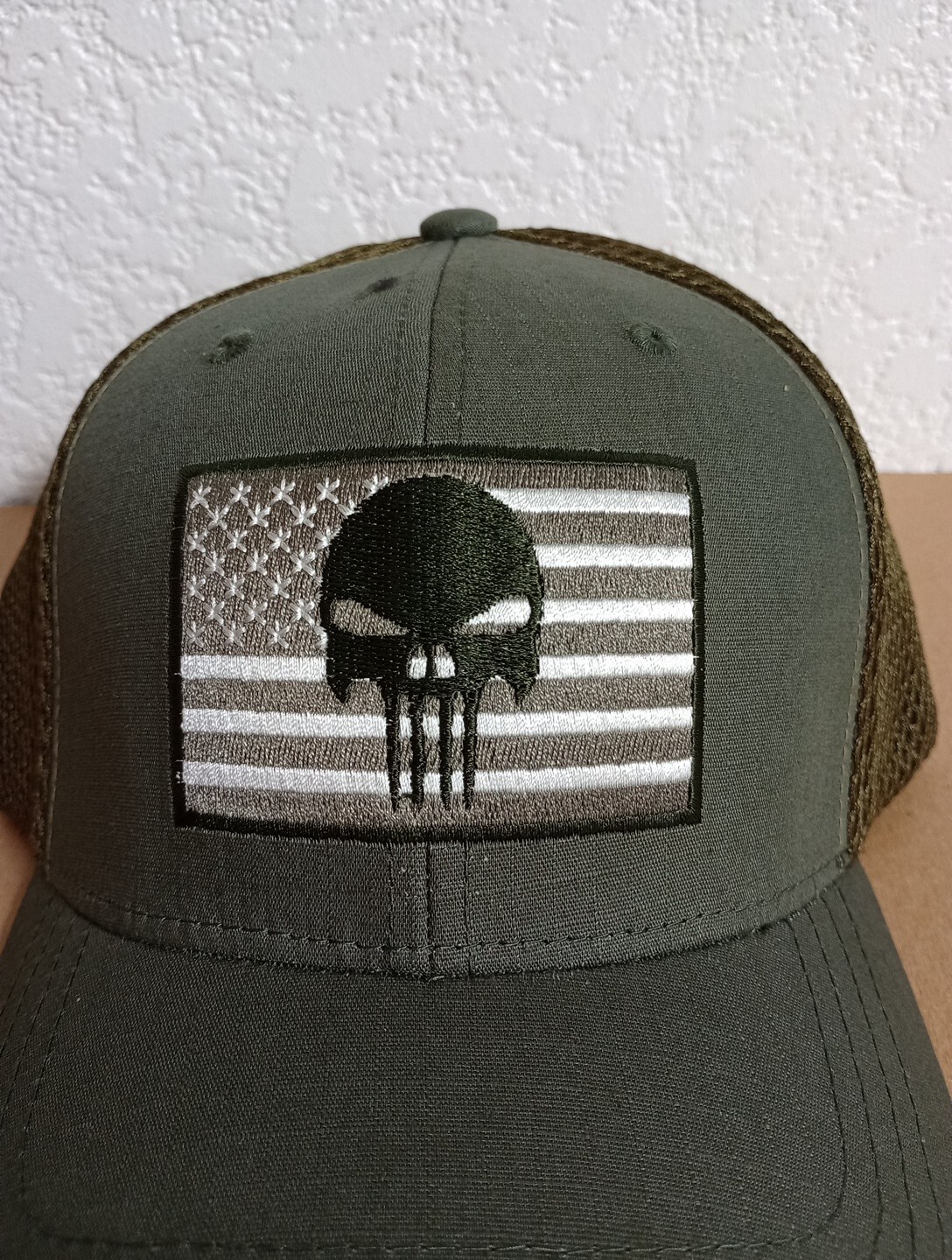 Flag Skull Rip Stop Trucker One Size Fit Most