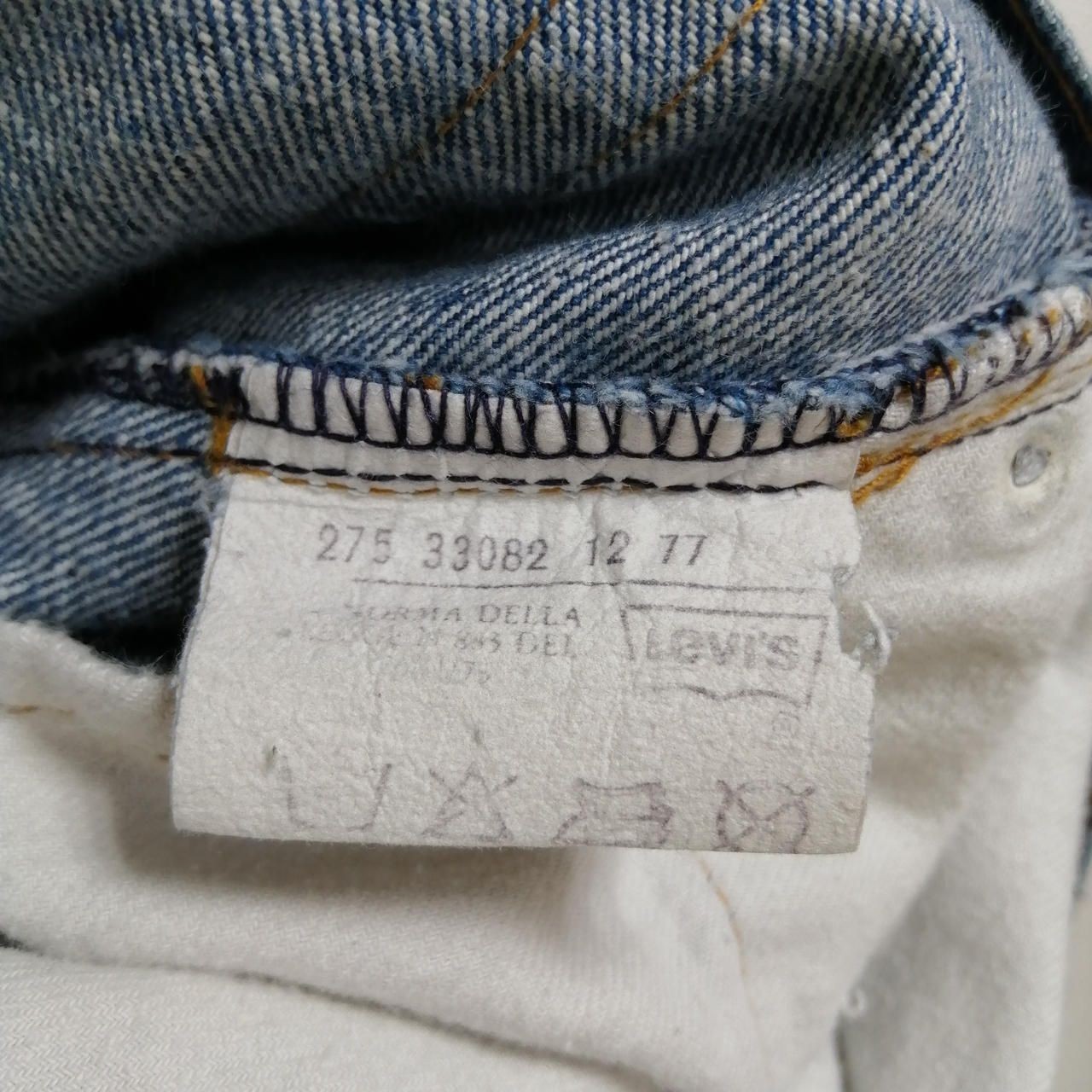 LEVIS Denim Pants Blue Back 25 TALON Made in France Used