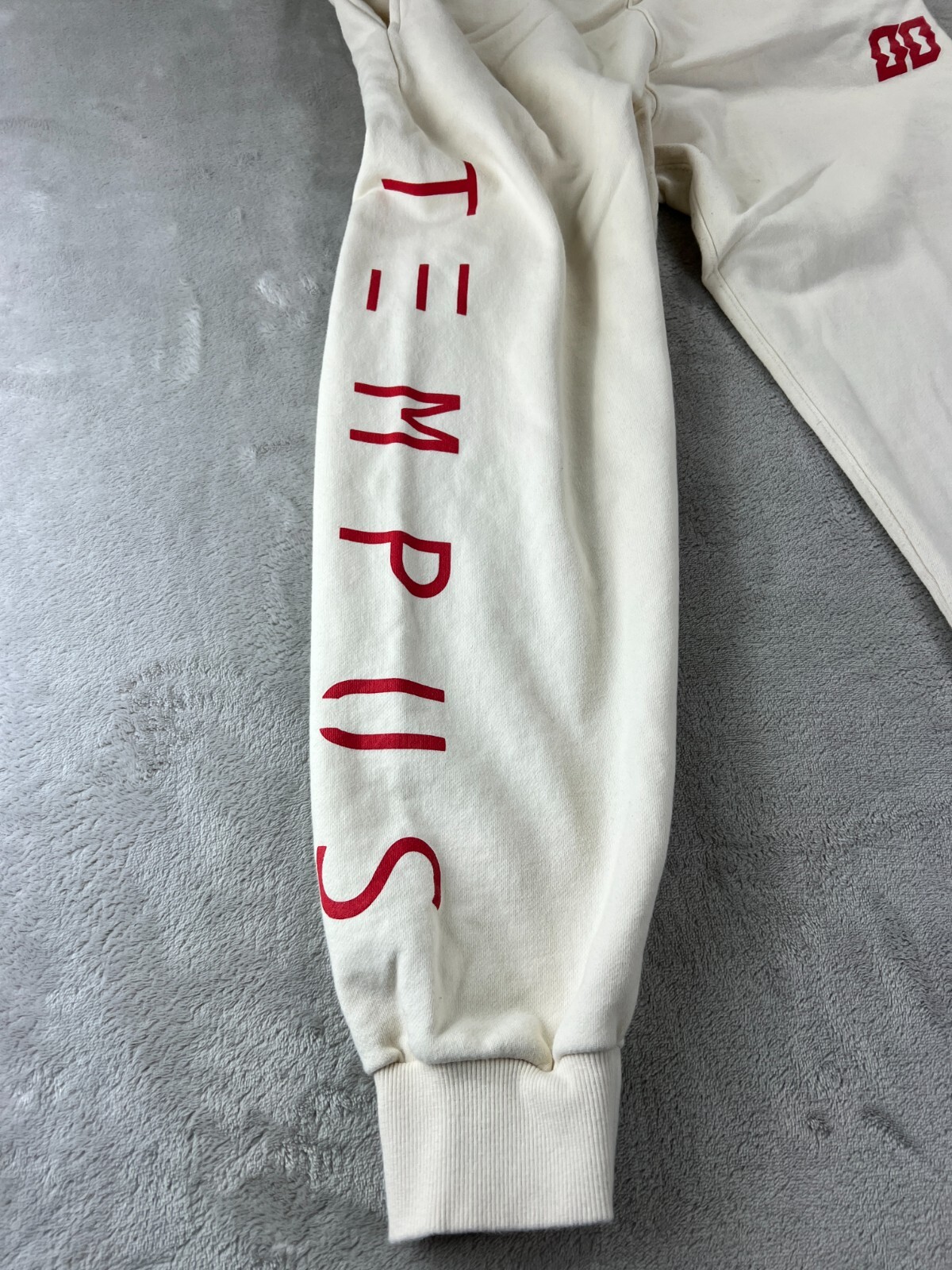 TEMPUS STUDIO Sweatsuit Jogger Set Size MEDIUM Beige Heavyweight Hoodie + Pant