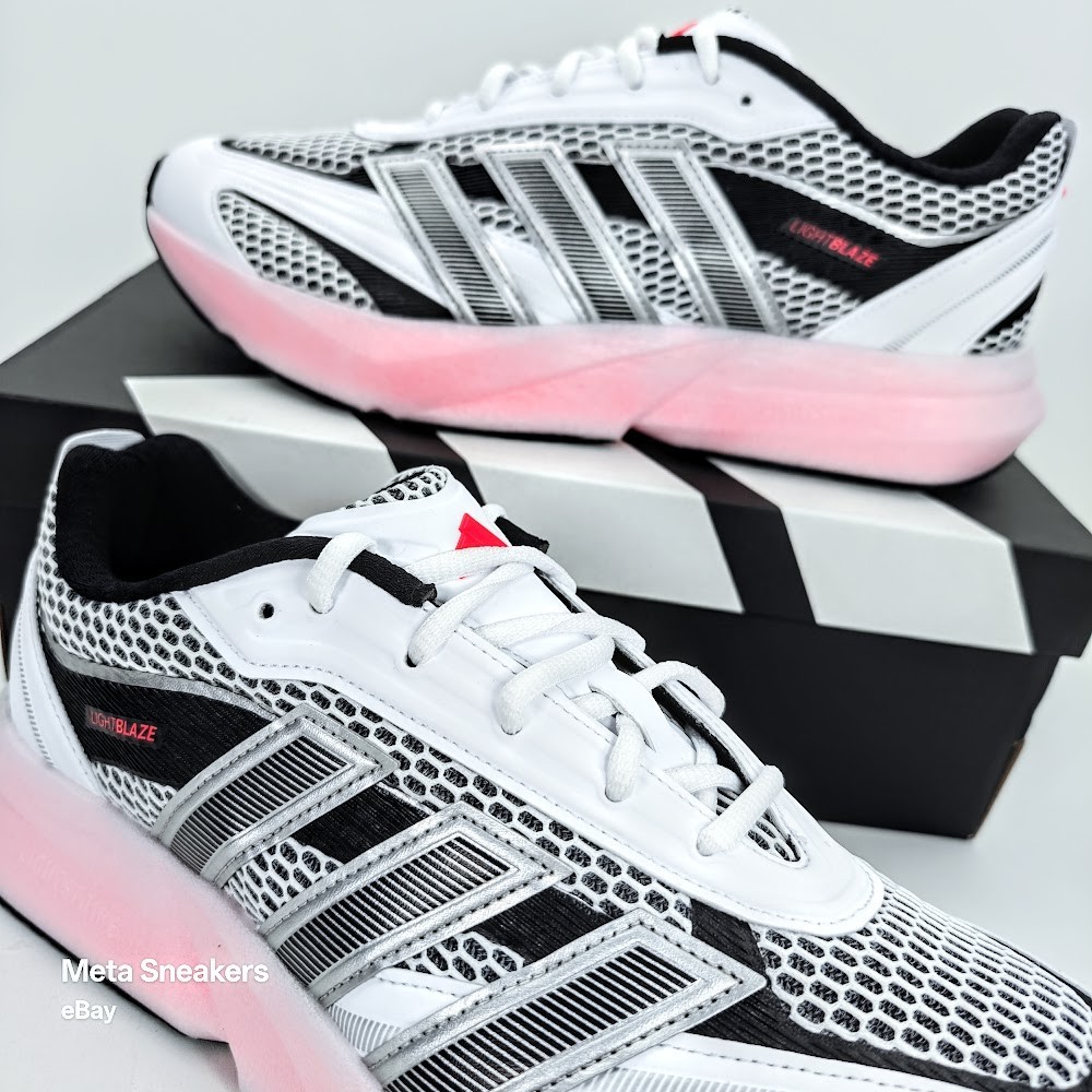 Adidas US 13 Men’s White Black Red Retro Lifestyle Lightblaze Glow JS2061 NIB