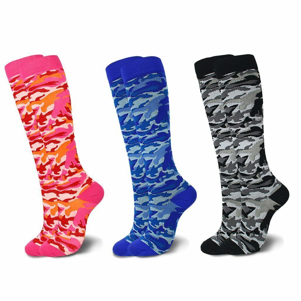 2pc Nylon Compression Socks 20-30mmHg Graduated Support Mens Womens Sports Socks