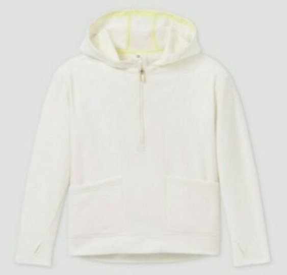 NEW All In Motion Youth 1/4 Zip Fleece Pullover Hoodie Size Large 10/12