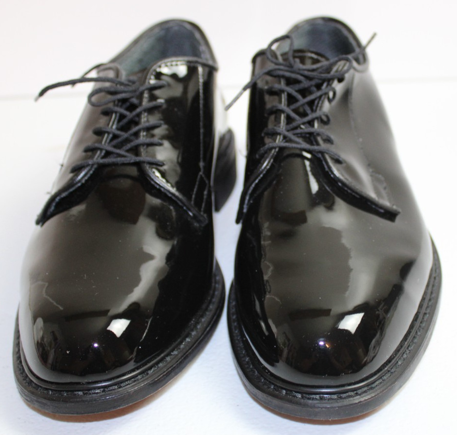 BATES Vibram Patent Leather Military Oxford Dress Shoes -Men’s Size 9.5 Black