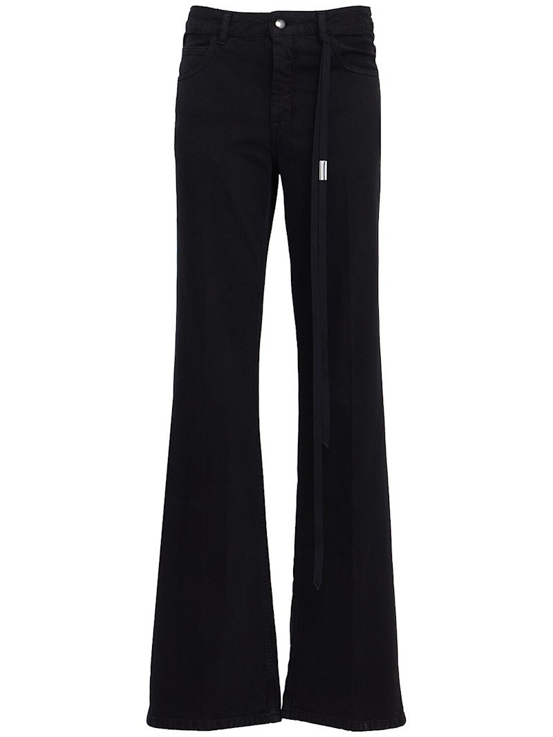 ANN DEMEULEMEESTER Vive 5 Pocket Straight Black Cotton Pants New And Authentic