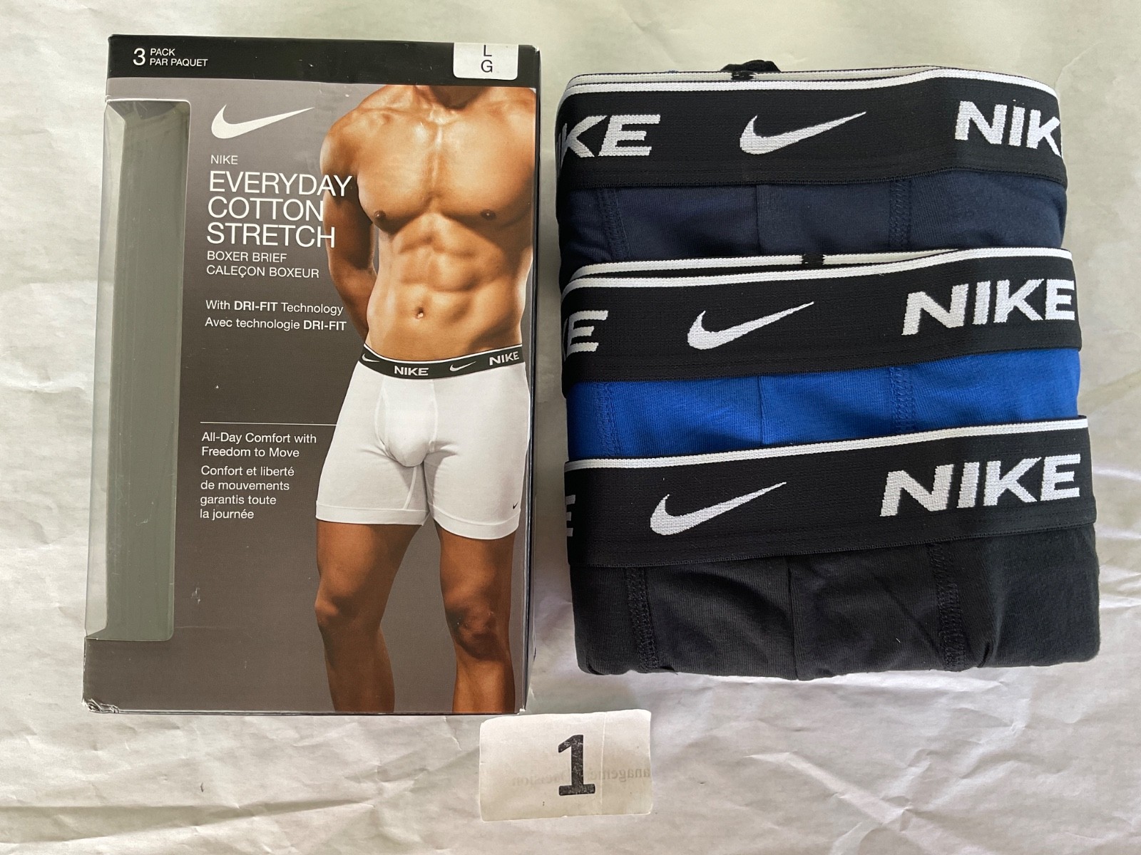 Nike Essential Cotton Stretch 3-Pack Boxer Brief Dri New Various Color Blue Pink