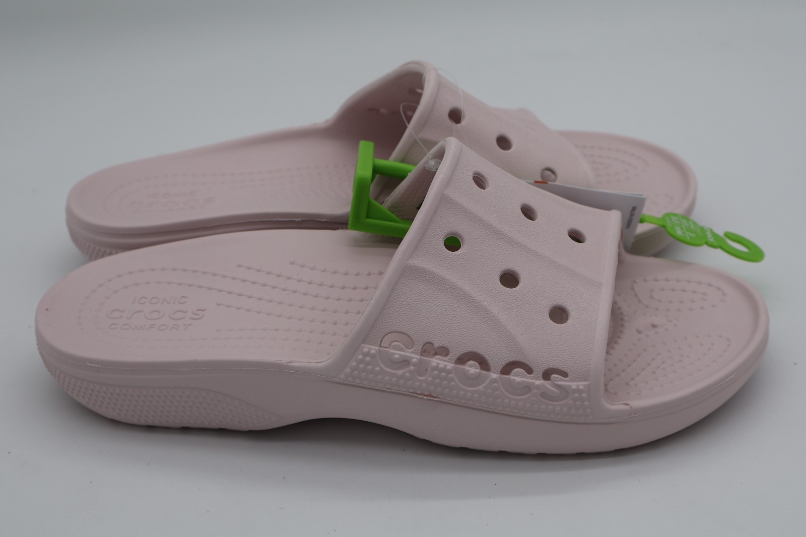 Crocs Baya Slide Sandals Cobblestone Tan & Off Pink Unisex M-6/W-8 Lot of 2