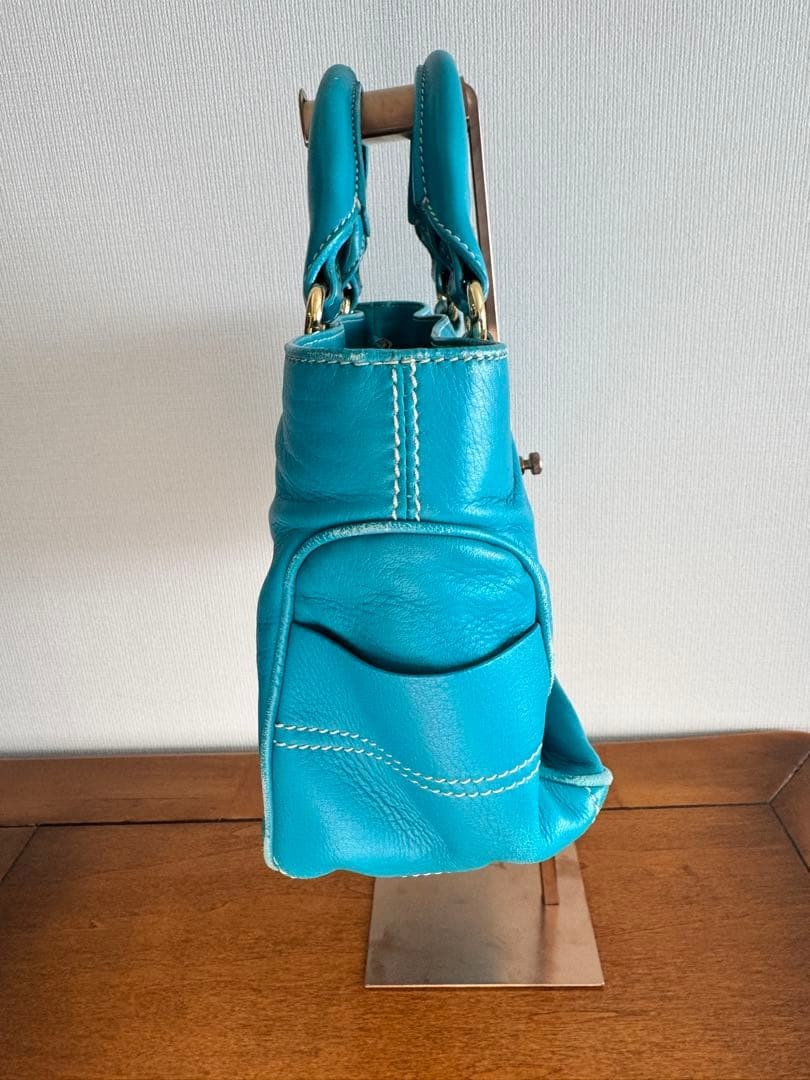 CELINE Boogie bag Handbag Blue Authentic From Japan