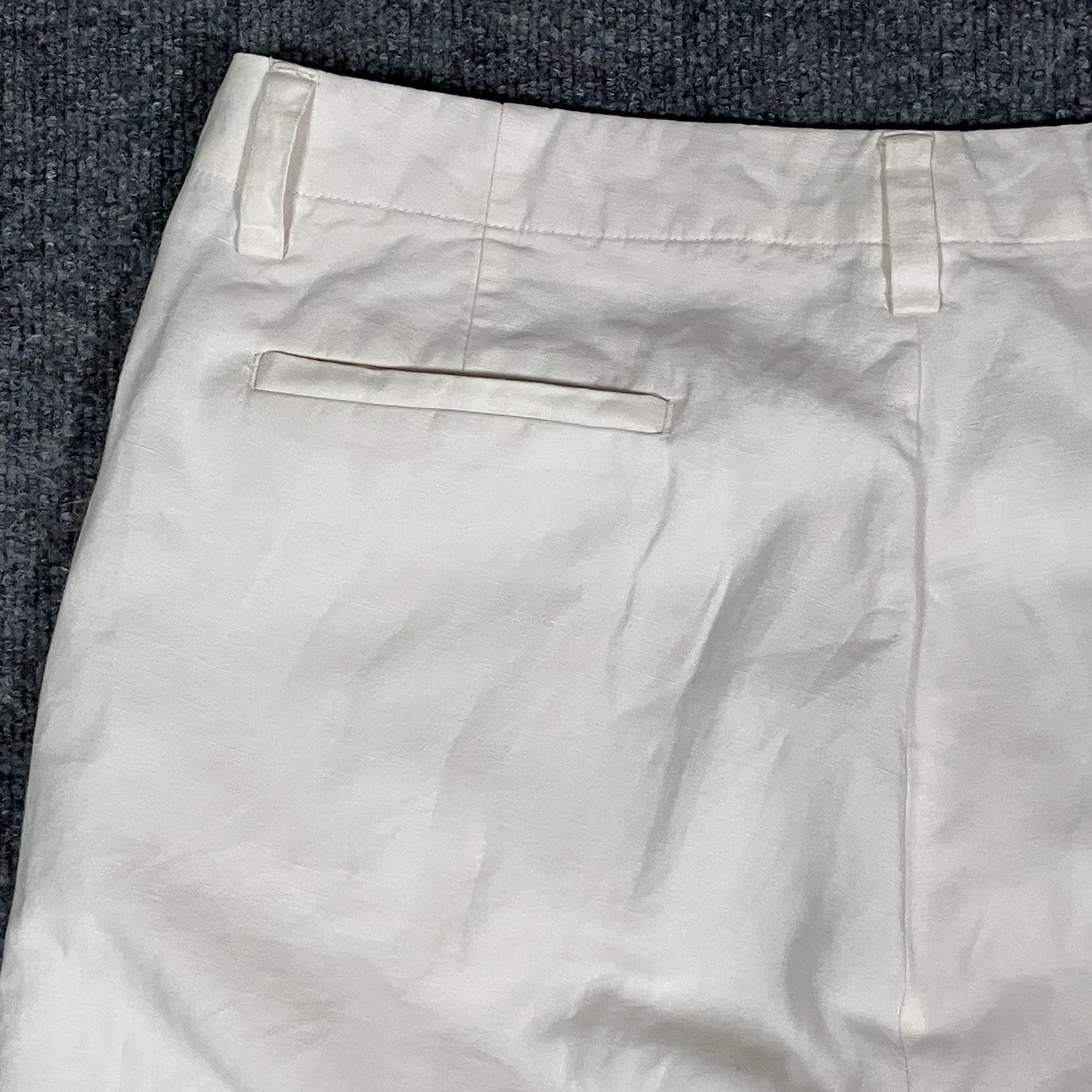 Banana Republic Dawson Men’s Linen Cotton Pants 35×34 Tan Straight Flat Front