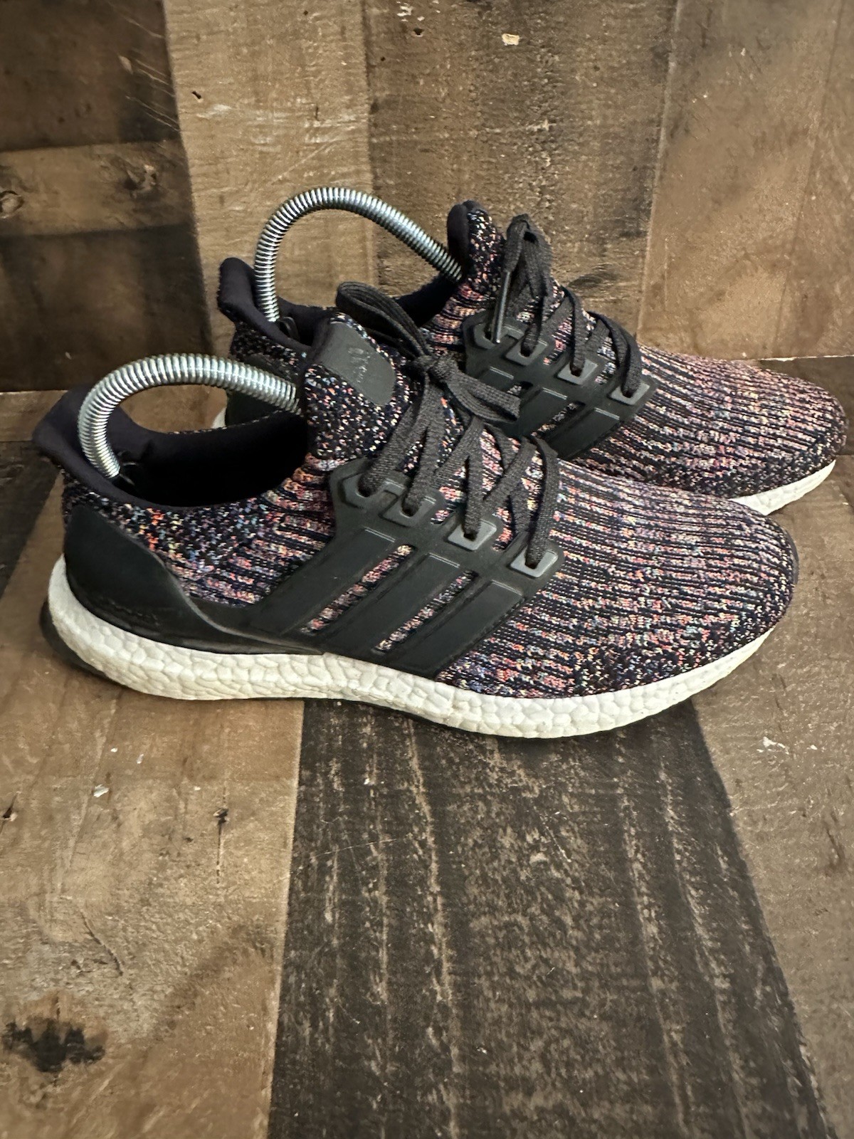 Adidas UltraBoost 3.0 Sneakers Sz 6.5 Limited Multicolor Rainbow Flyknit