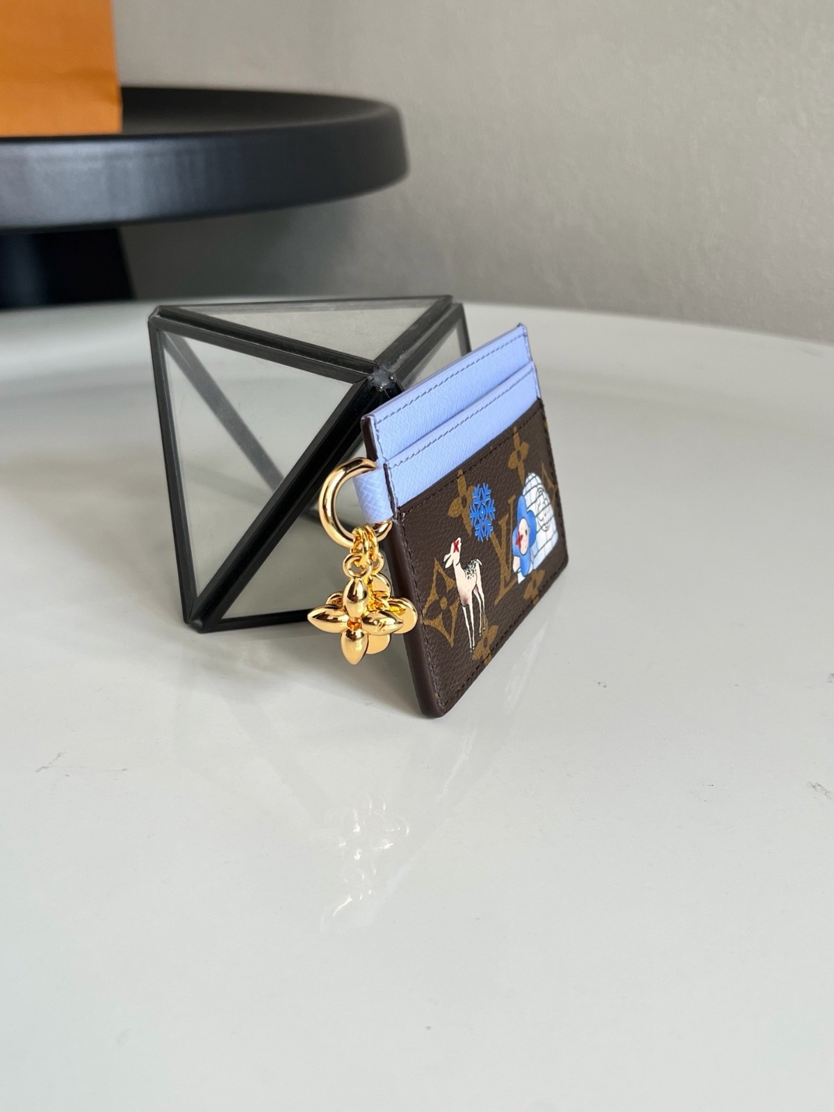 Louis Vivienne Card Holder Monogram Holiday Edition New