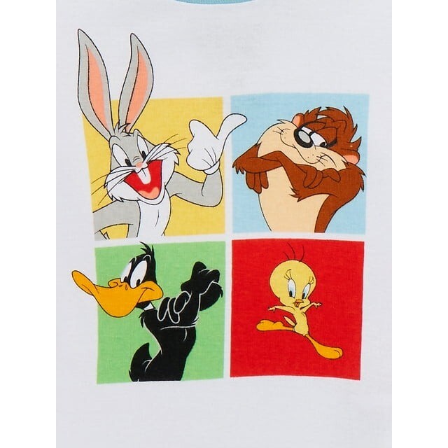 Looney Tunes Character Toddler Boy’s 4-Piece Cotton Pajama Set
