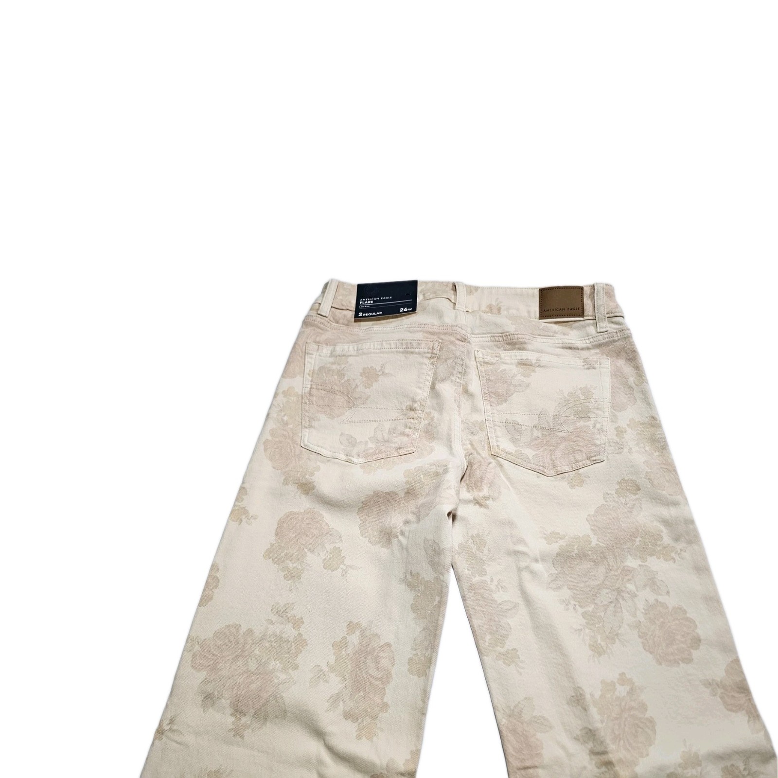 American Eagle AE Low-Rise Floral Flare Jeans Size 2