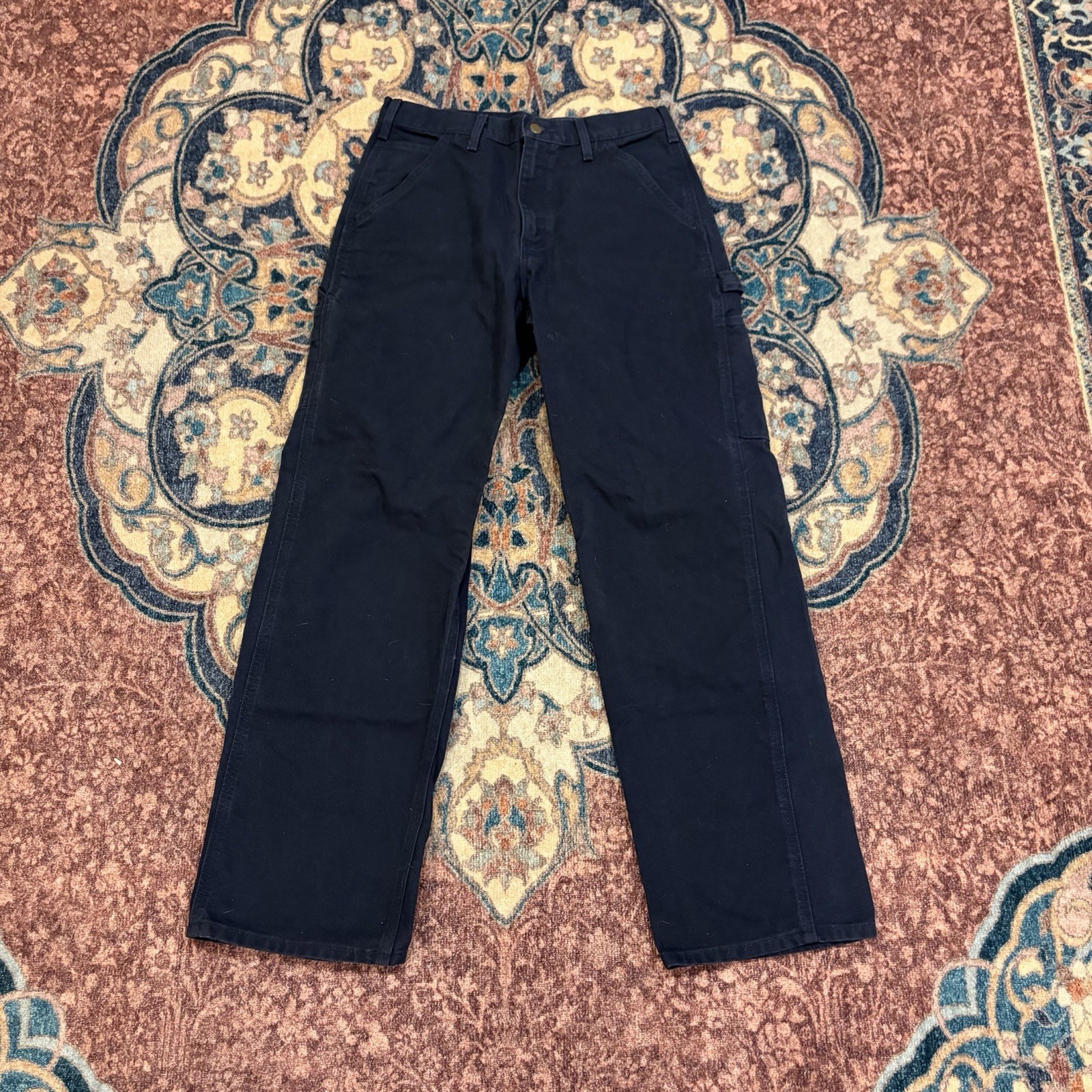 Carhartt B11 MDT Carpenter Work Pants 31×30 Navy Blue Canvas Workwear
