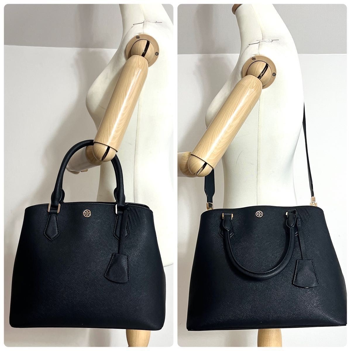 Excellent Condition TORY BURCH Robinson 2WAY Handbag Triple Compartment Tote