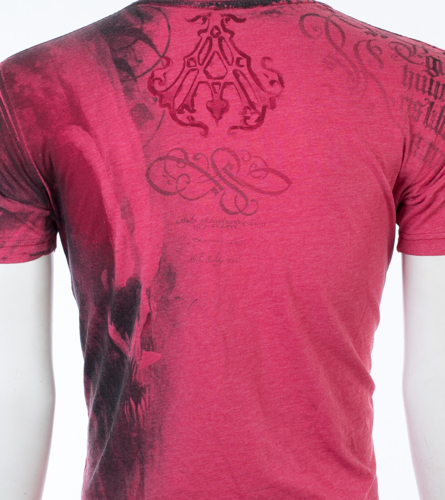 ARCHAIC by AFFLICTION Red NIGHTWATCHER Short Sleeve Slim Fit Y2K T-shirt NWT