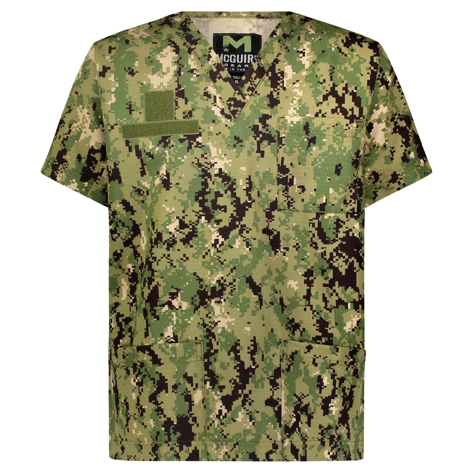 Men’s Tactical Scrubs Shirt, Ripstop Nylon Cotton, Military, EMS, Made in USA