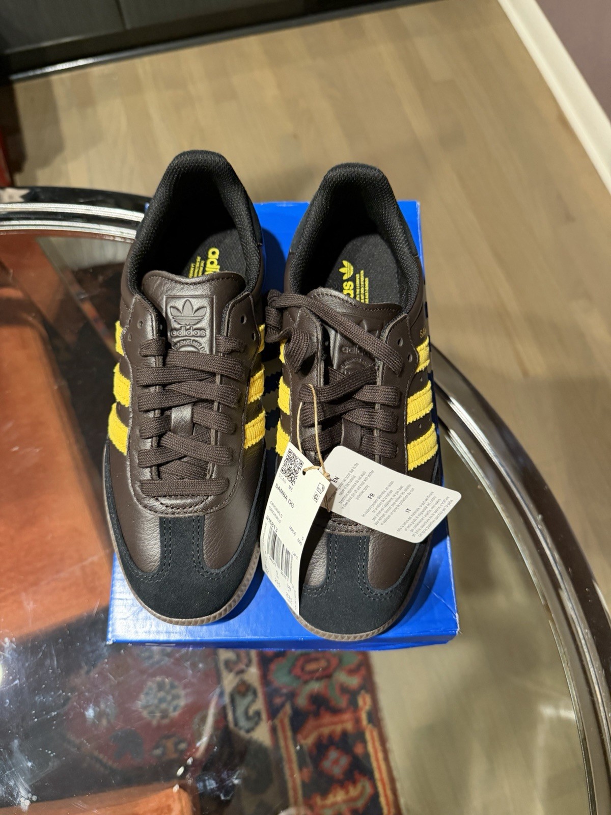 ADIDAS SAMBA OG AURORA COFFEE EQT YELLOW GUM SIZE 5.5 IH6813