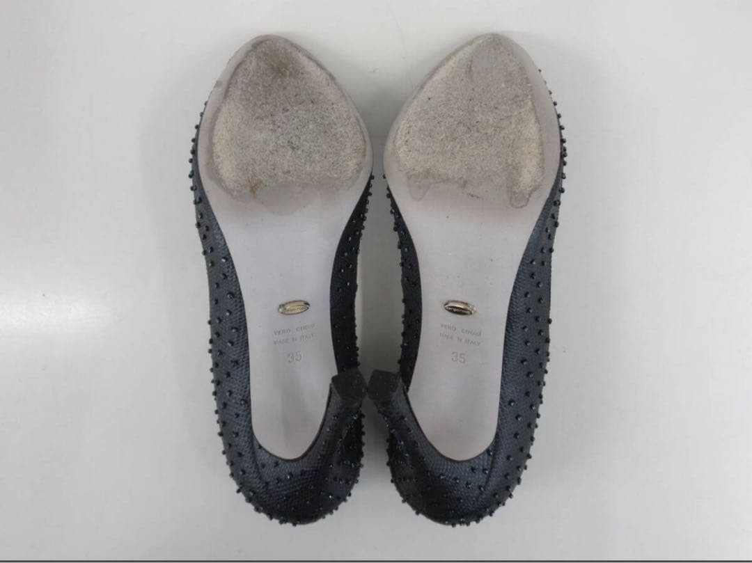 Sergio Rossi Open Toe High Heel Black Gray Women’s Size EU35/US5