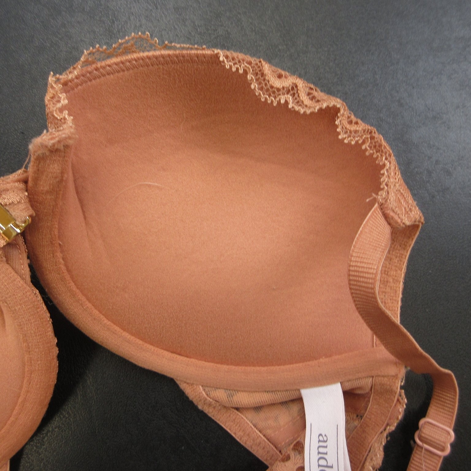 auden Women’s 32B Blush Pink Lace Push Up Racerback Underwire Bra