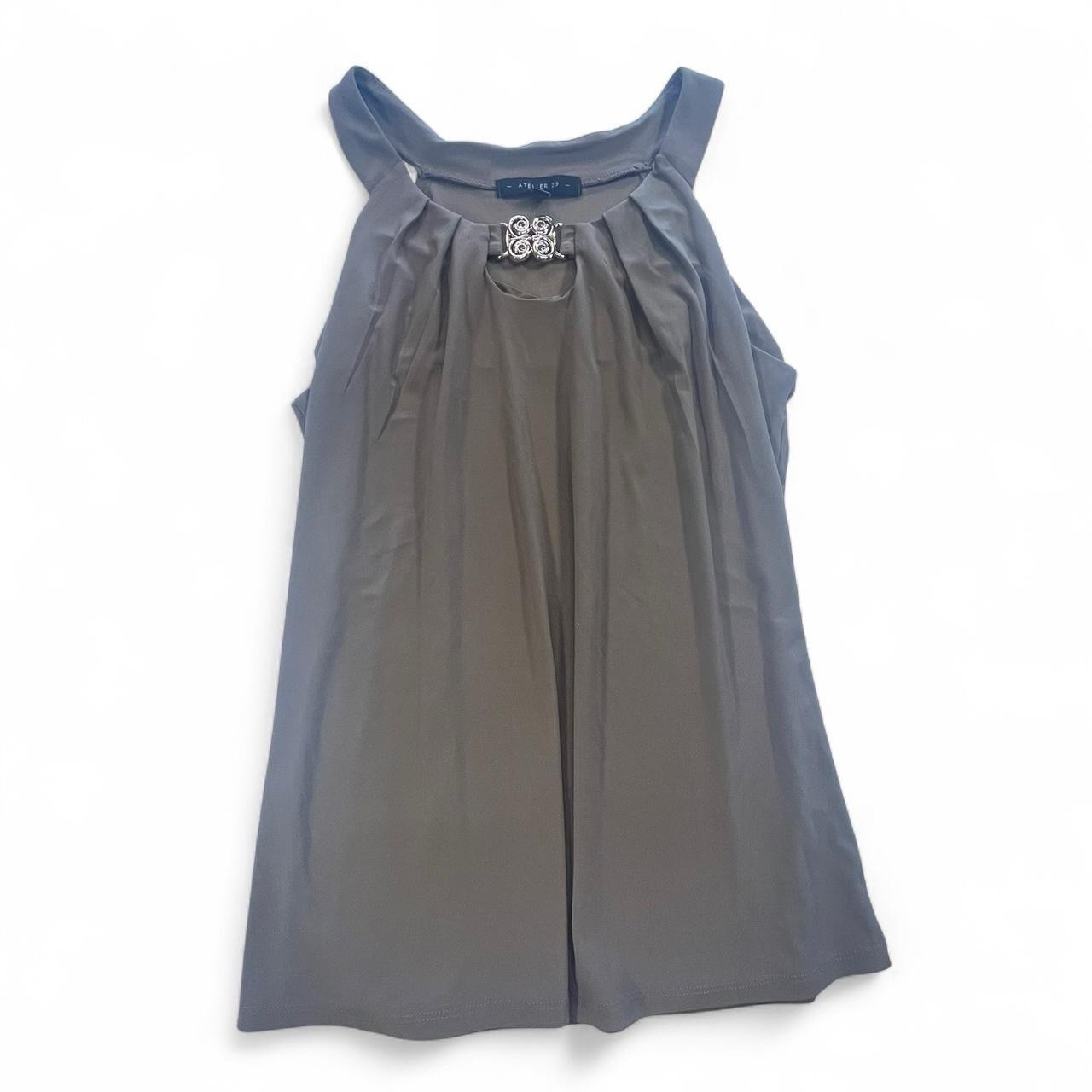 Atelier 29 Brown Halter Sleeveless Top Y2K Minimalist Going Out Tank Size S