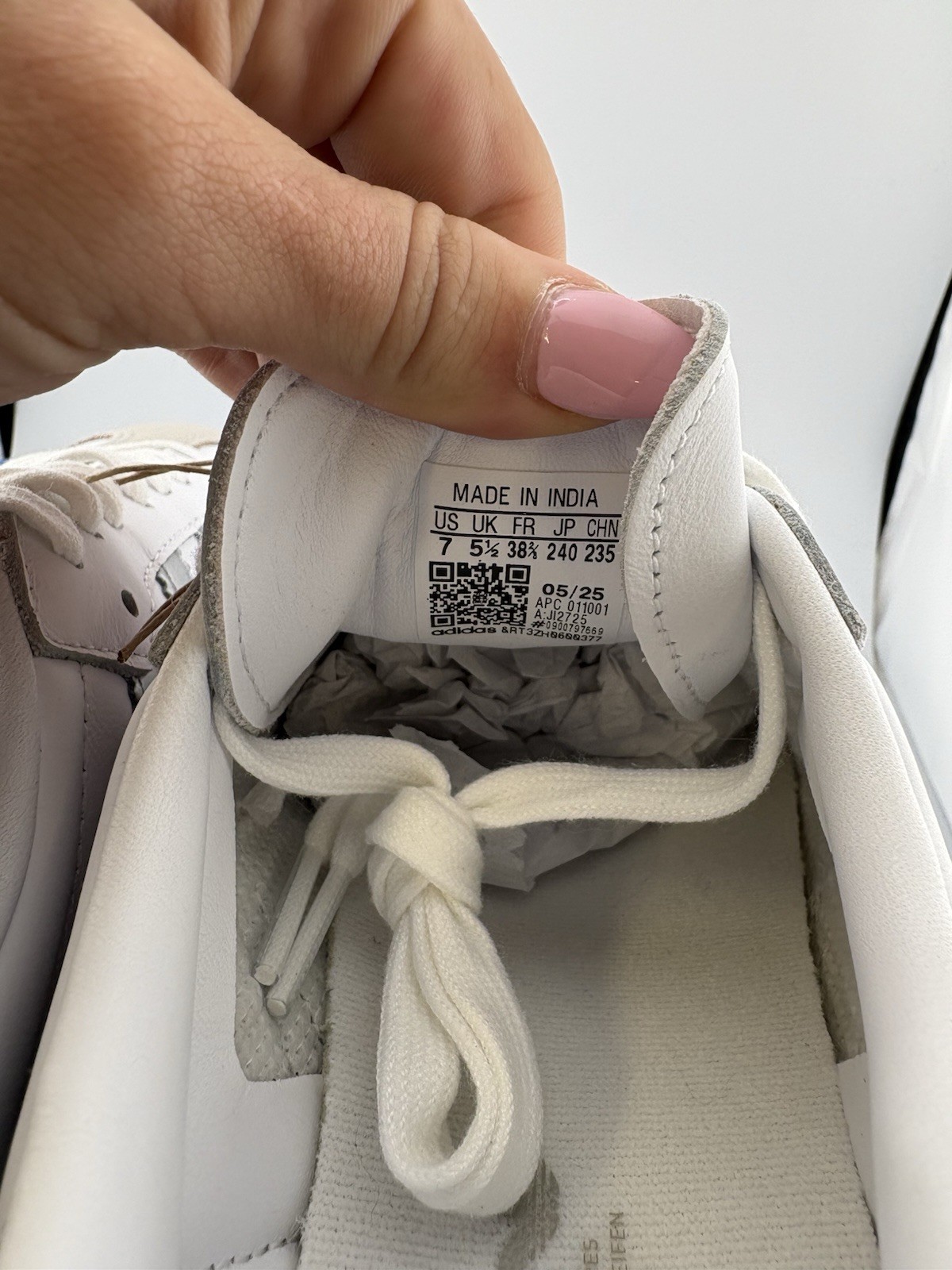 TRIED ON Adidas Samba OG ‘White Silver’ JI2725 Size 7w WITH BOX