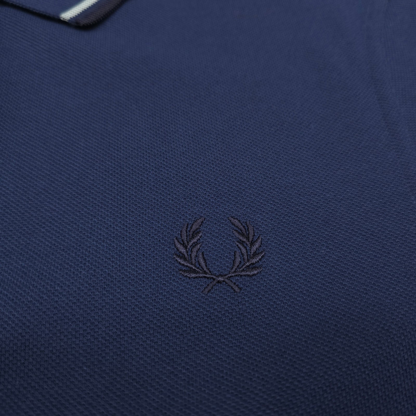 Fred Perry M3600 Twin Tipped Pique Polo Shirt Mens Small Slim Fit Tennis Blue