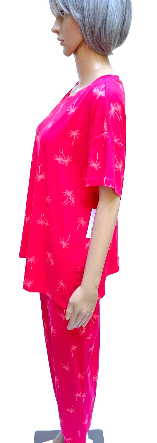 Joyspun Women’s Soft Pajamas Short Sleeve Long Bottoms 5 Variations Plus, Reg Sz