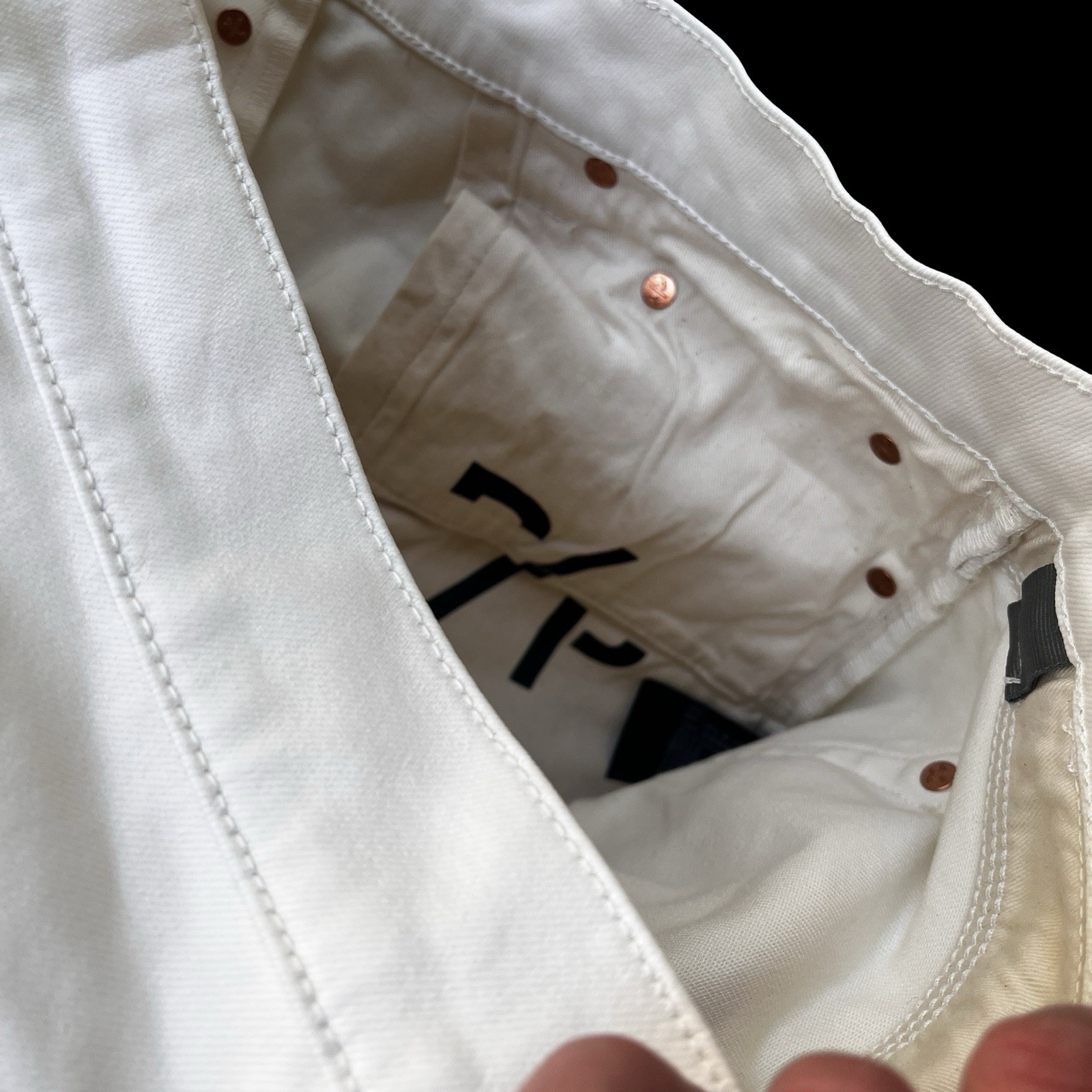 PURPLE BRAND p004 Cargo Flared Jeans White Size 34