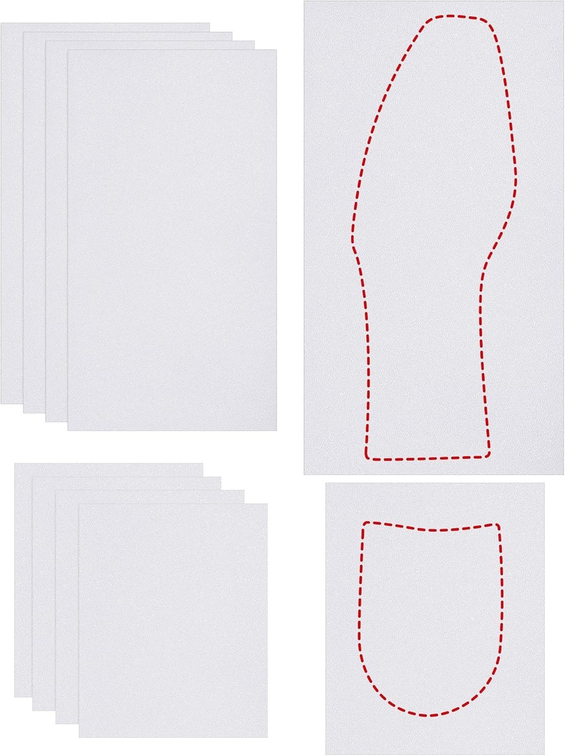 8 Pieces Clear Sole anti Slip Protector Self-Stick Pads Shoe Bottom Cover Remova