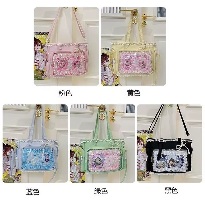 Large Anime Itabag Tote Bag 33cm/13in x 22cm/8.7in x 12cm/4.7in Nylon Lining