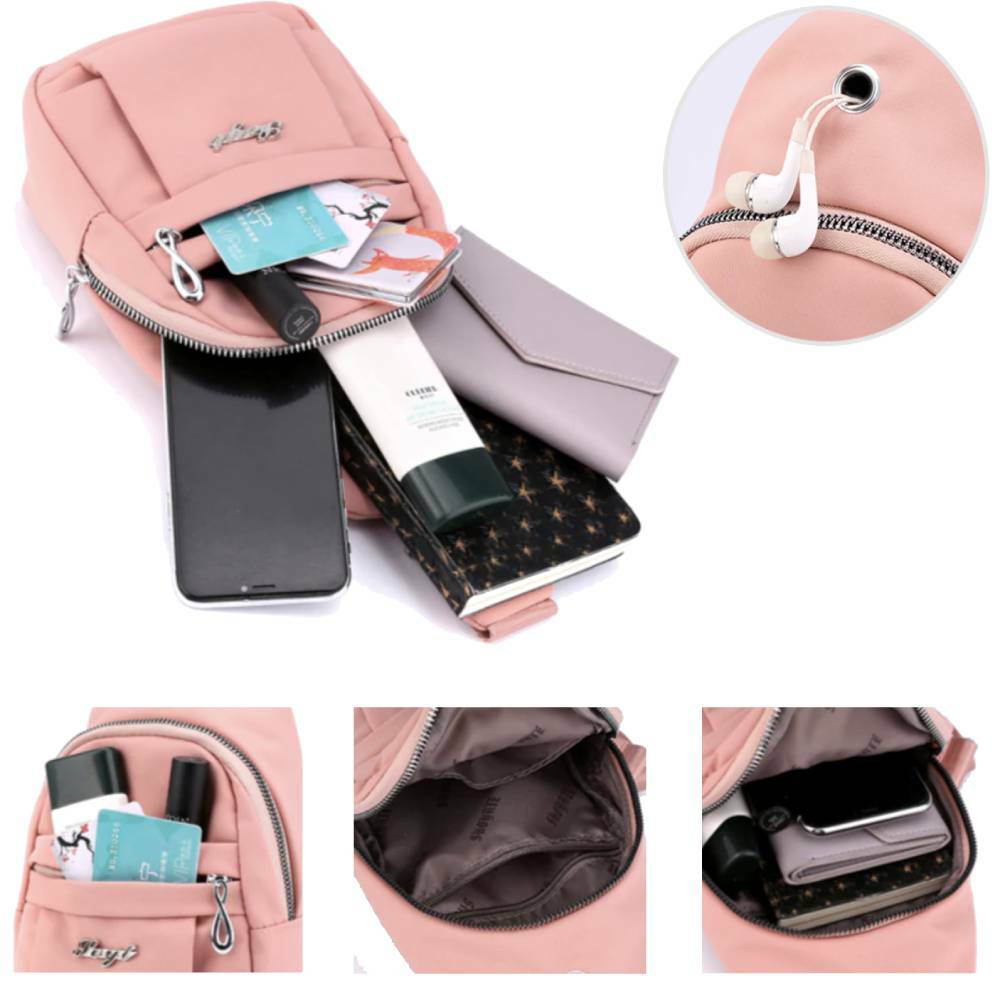 Women Chest Bag Mini Shoulder Messenger Girl Sling CrossBody Waterproof Backpack