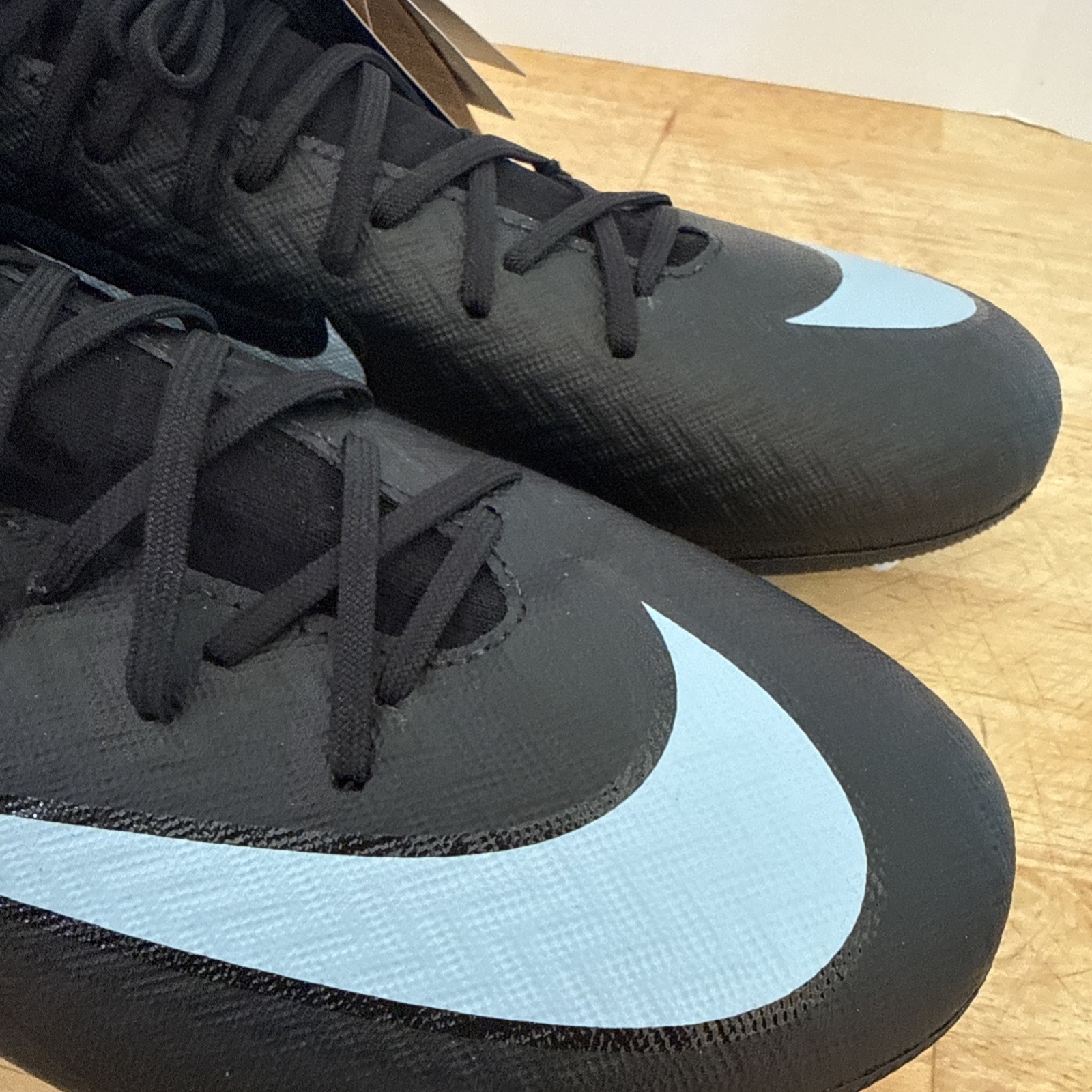 Nike Men’s Mercurial Superfly 10 Academy AG Cleats Soccer Black/Ice Blue 10.5