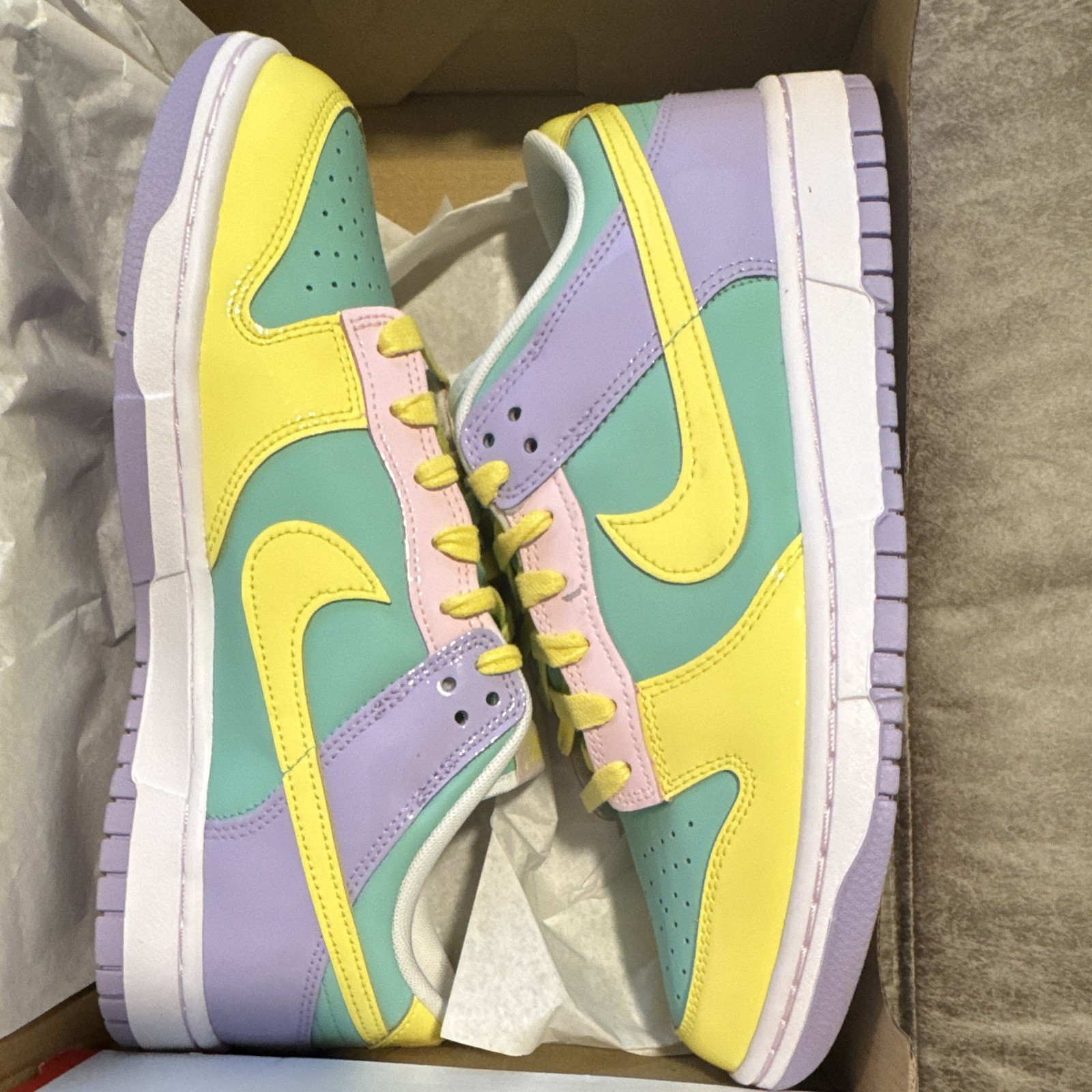 Nike Dunk Low Retro Colorblock Low Top Sneaker Green/Yellow/Purple IQ9404-349
