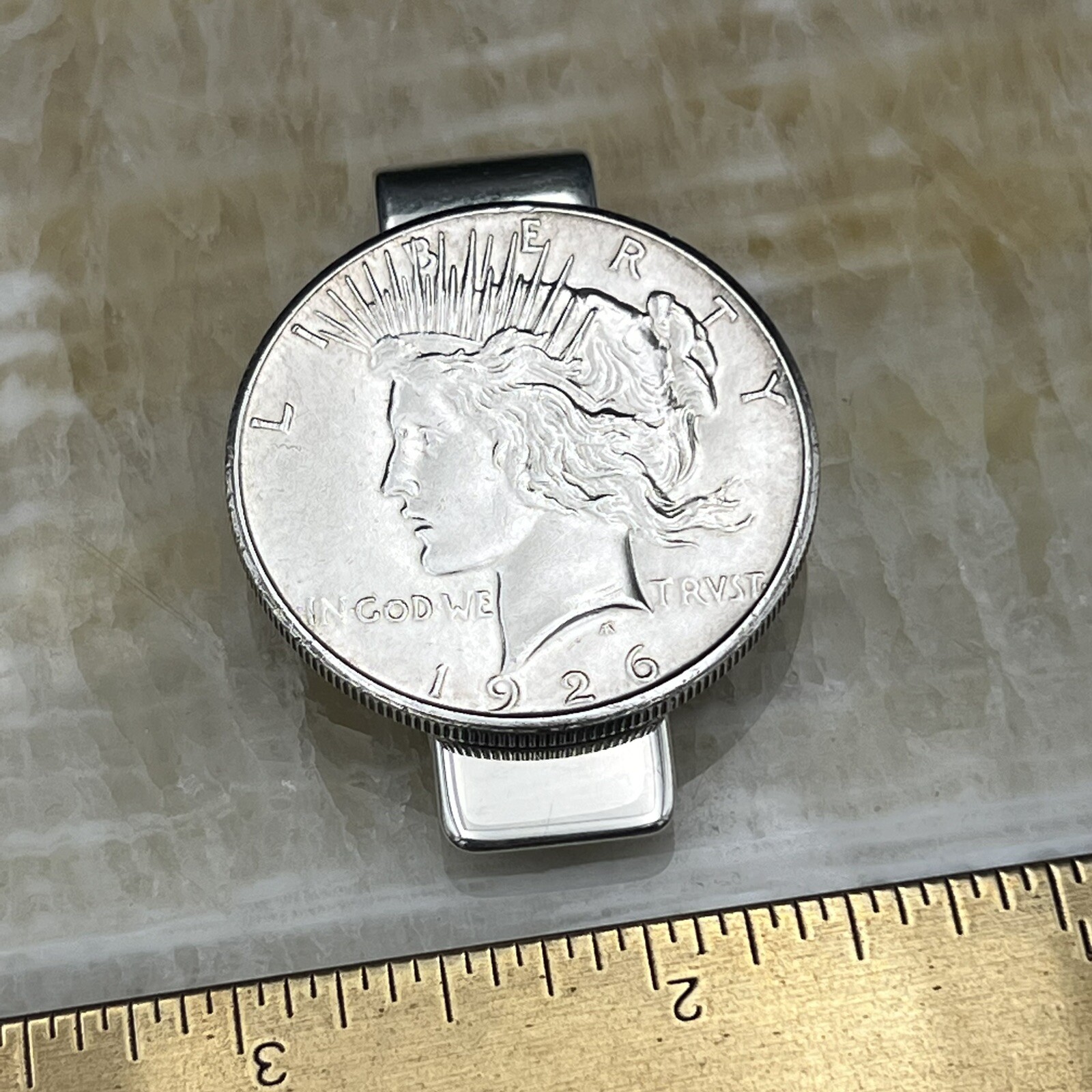 New Sterling Silver .925 Credit Card Money Clip Wallet 90% Silver Peace Dollar