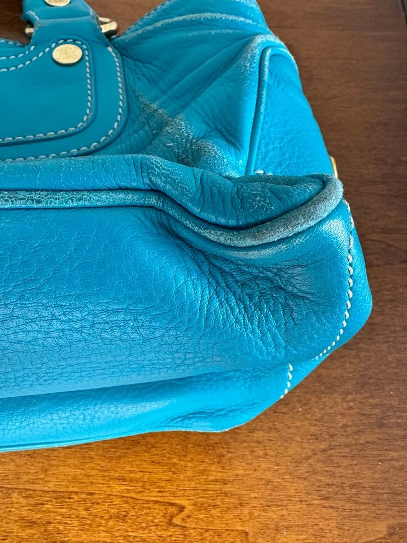 CELINE Boogie bag Handbag Blue Authentic From Japan