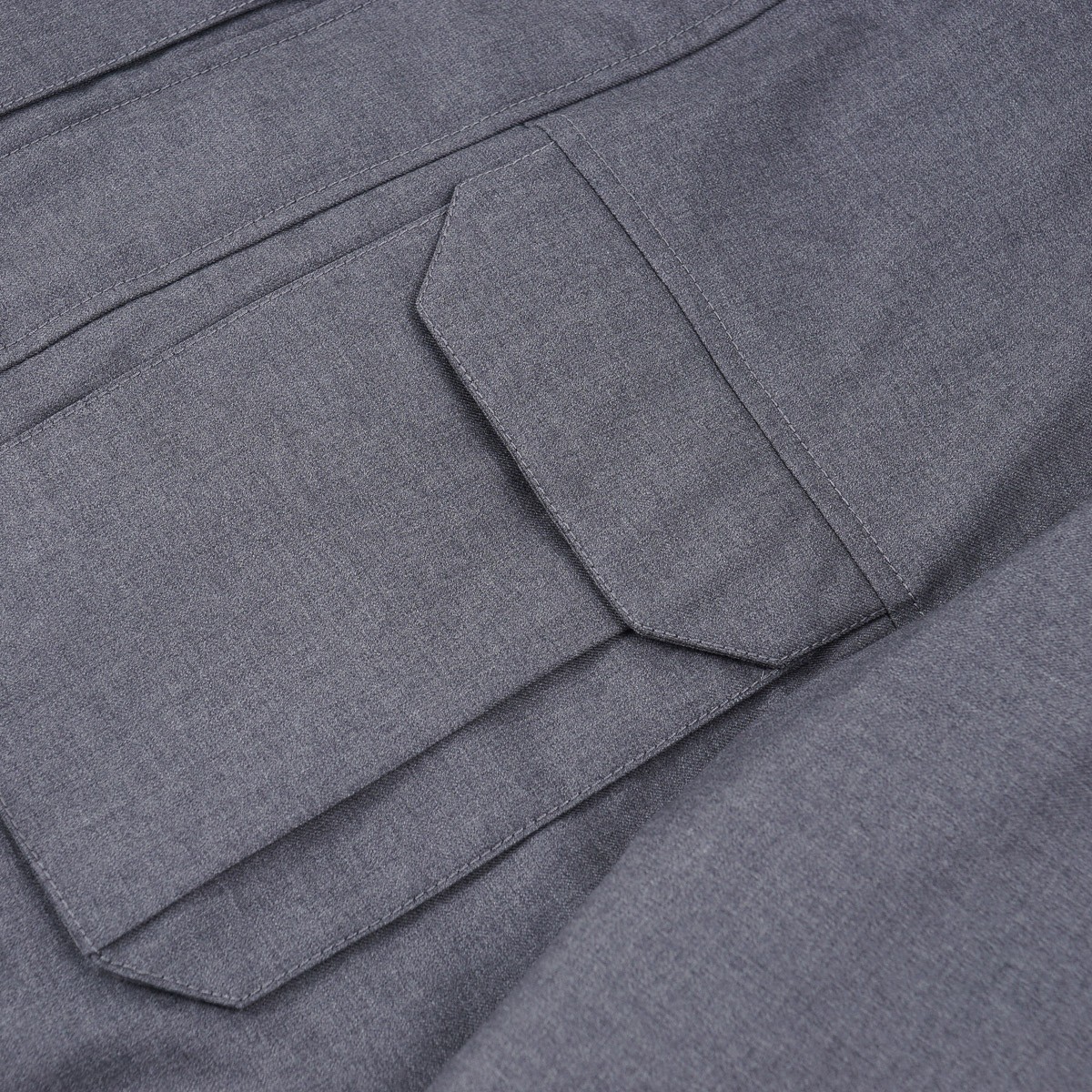 Brett Johnson ‘Lugano’ Mid Gray Padded Wool Field Jacket L (Eu 52) NWT