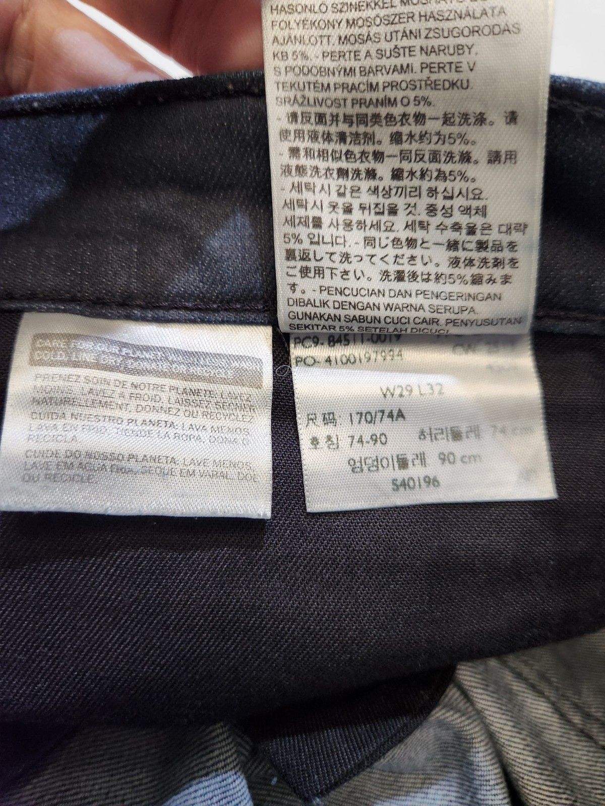 Levi Strauss & Co 511 Black Tag Dark Blue Jeans W29 x L32