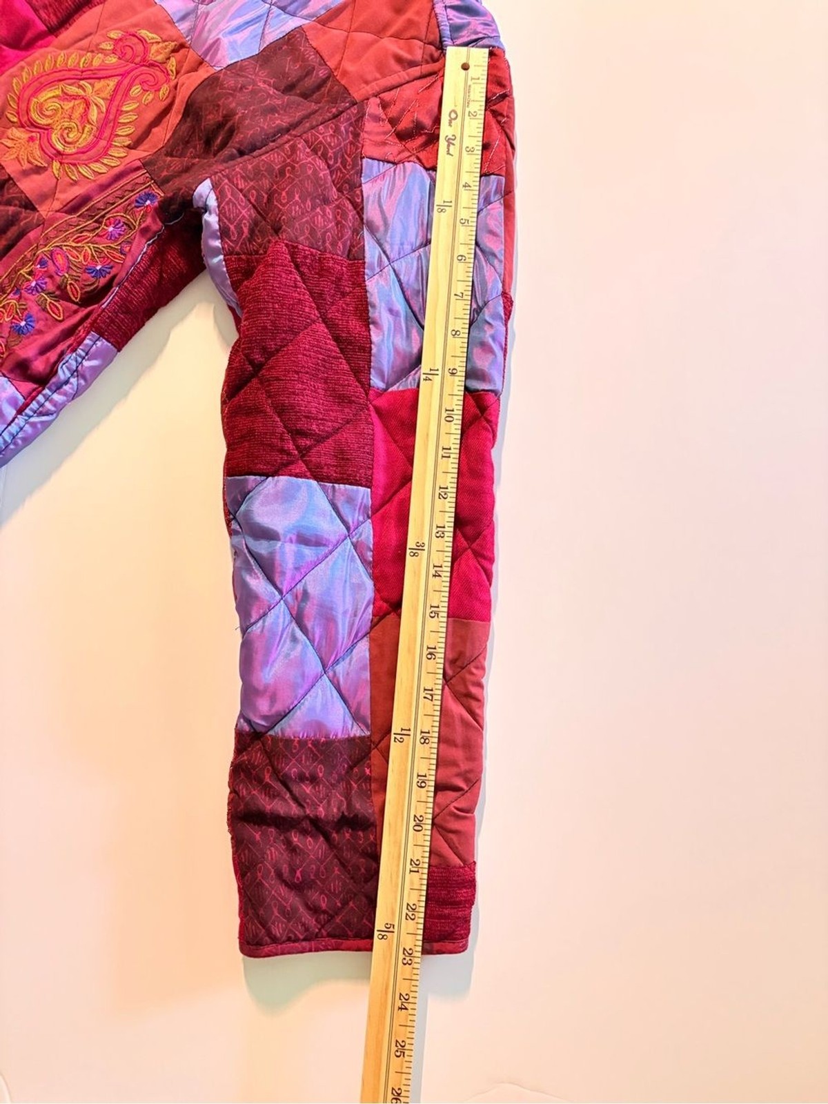 Mix Nouveau Oversized Reversible Quilted Patchwork Jacket Embroidered Boho Artsy