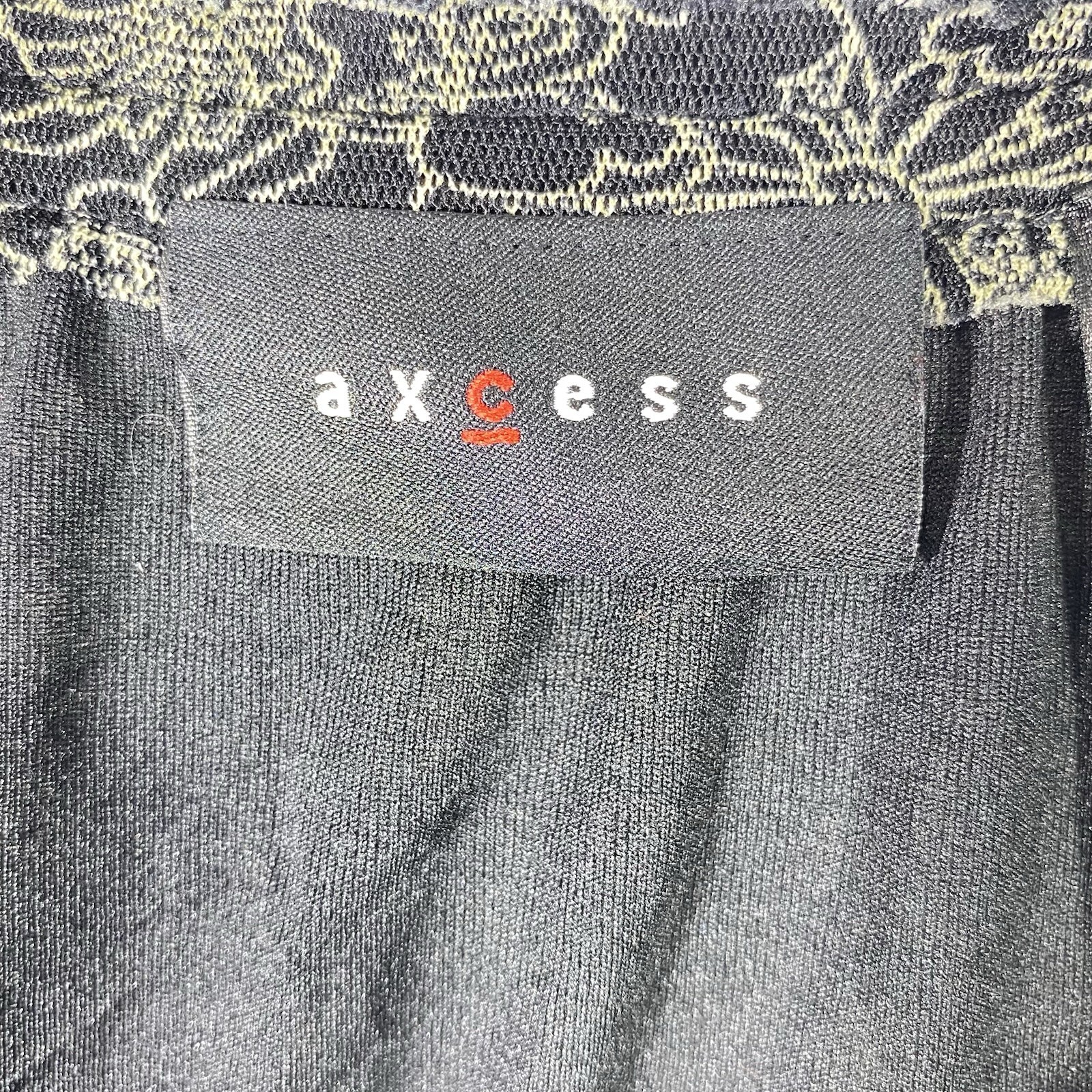 Axcess Liz Claiborne Two Tone Boho Top Women’s L Floral Lace Medallion Print