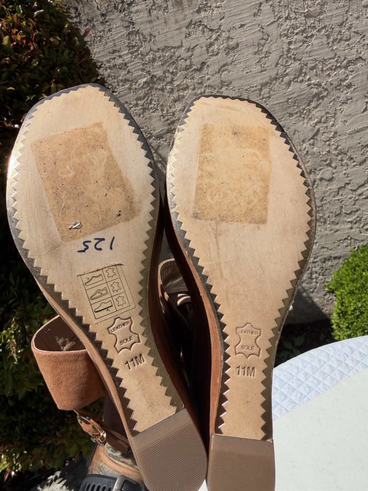 Tory Burch Loretta 120mm Lancaster Cuoio Brown Suede Platform Wedge Sandals 11 M