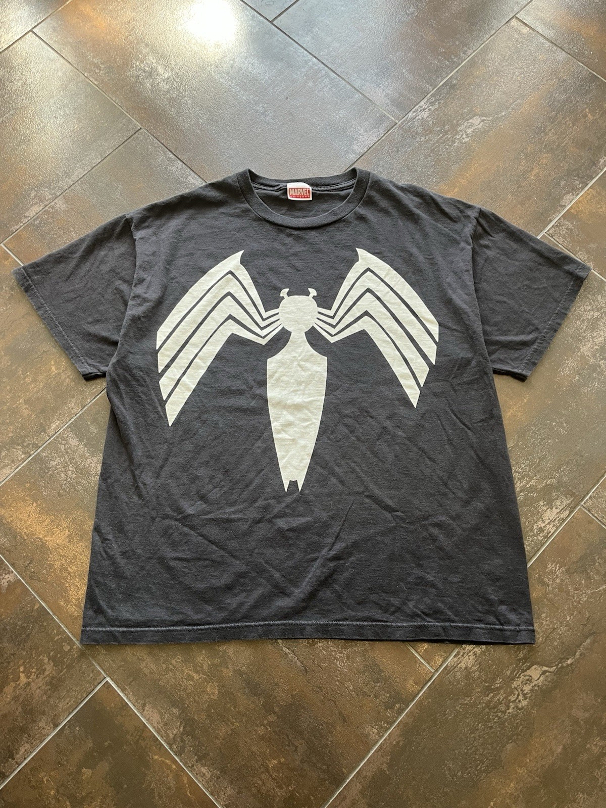 VTG 2000s Rare Black Spider-Man Promo Graphic Tee Marvel Brand 2009 Mens XL